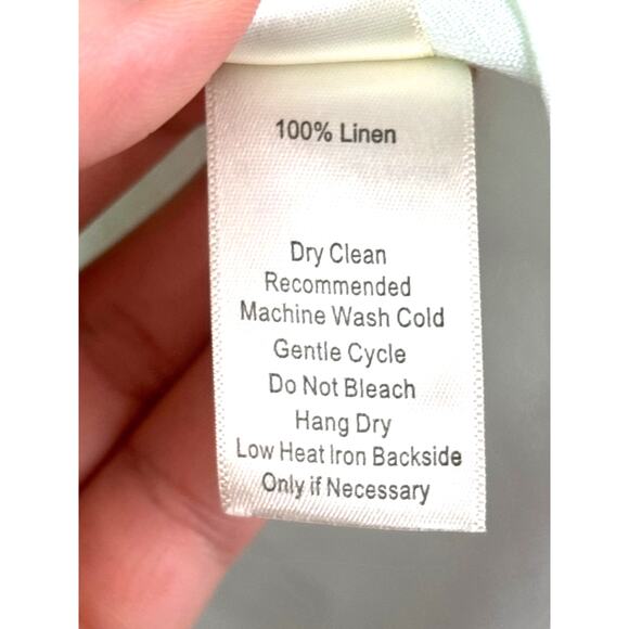 Ecru Womens XL Light Blue 100% Linen Sleeveless Lightweight Summer Blouse NEW - Picture 5 of 5